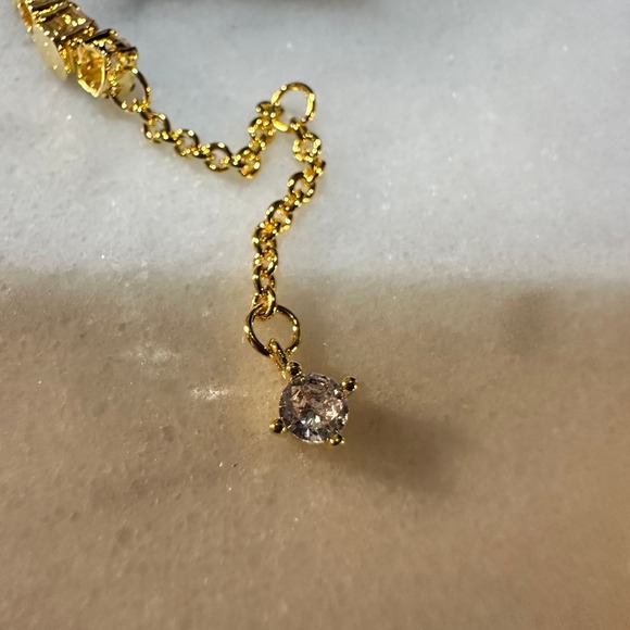 Authentic Pandora, SZ 20CM, Gold Plated White Crystal CZ Tennis Bracelet - Picture 7 of 9